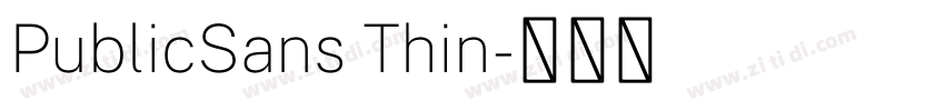 PublicSans Thin字体转换